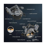 WORKPROX 20V Brushless Cordless Circular Saw 6-1/2", 5500RPM Power Saw for Wood & PVC Cutting
